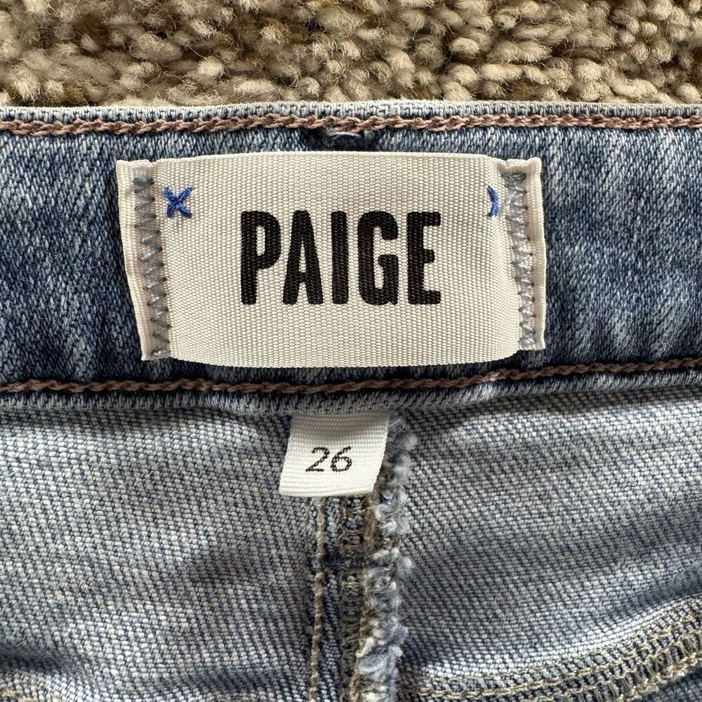 Page Jeans Womens 26‎ Hoxton Slim Cotton Lovesong Distressed Tuned Hem Raw Hem - Picture 8 of 12